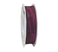 Präsent - Ruban taffetas fil de fer Lyon violet foncé - Largeur 25 mm - Longueur 25 m