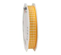 PRÄSENT Vichy Ruban à Carreaux Jaune/Blanc 15 mm 20 m