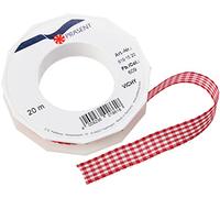 Präsent - Vichy Ruban Fil de Fer Rouge-Blanc 15mm Largeur 20m
