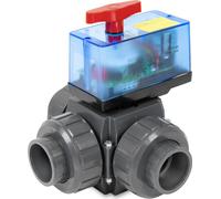 Praher Servomoteur électrique à 3 voies avec robinet à bille S4 | Ø 50 mm | fermeture étanche