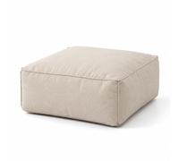 Praiano - Pouf D¿Extérieur Beige Tissu Déperlant ¿ 85x85x30 Cm