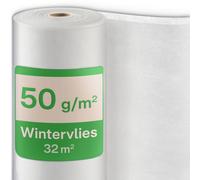 Praknu Non-tissé d'hiver pour plantes Protection contre le gel 50g/m² - 20m × 1,6m sur rouleau - Protection hivernale pour plantes en bac - Résistant à la déchirure & respirant - Stable aux UV