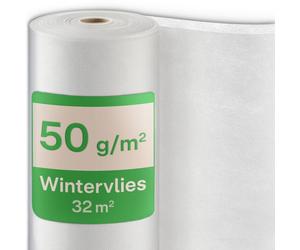 Praknu Non-tissé d'hiver pour plantes Protection contre le gel 50g/m² - 20m × 1,6m sur rouleau - Protection hivernale pour plantes en bac - Résistant à la déchirure & respirant - Stable aux UV