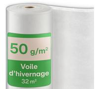 Praknu Non-tissé d'hiver pour plantes Protection contre le gel 50g/m² - 20m × 1,6m sur rouleau - Protection hivernale pour plantes en bac - Résistant à la déchirure & respirant - Stable aux UV