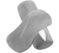 Prasacco 2 pièces de housse pour traversin, 40 x 15 cm Housse pour traversin Housse de traversin gris avec fermeture éclair pour rouleau de coussin en mousse à mémoire de forme et rouleau de coussin