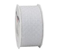 Prasent Rouleau de Ruban en Organdi et Petites Perles en Cristal Blanc/argenté 40 mm 20 m