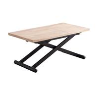 PRATIK - Table basse convertible bois et acier noir L 110 Noir