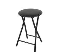 PRATIK Tabouret Pliable PVC Noir 30X30XH45