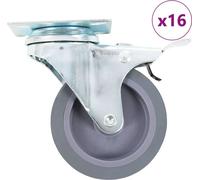 Pratique 16 pcs. Roulettes pivotantes 75 mm - Roulettes de transport ,design Möbel 1510181 4parcel