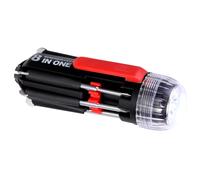 Pratique Multi Tool Screws Set Turner Lampe de poche 7 attachements Light Tool Compact