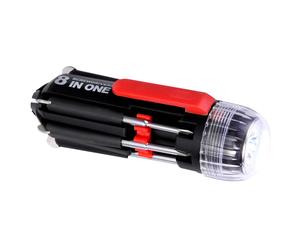 Pratique Multi Tool Screws Set Turner Lampe de poche 7 attachements Light Tool Compact