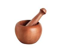 Pratique Outil de purée d'ail en bois, presse à ail, pot broyage, bol, ensemble mortier et pilon