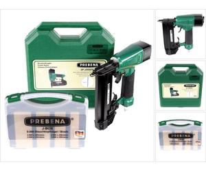 Prebena 2P-J50SDS Cloueur pneumatique 5-7 bar avec Coffret de transport + Agrafes Prebena J-BOX 8.000