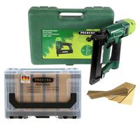 Prebena 2XR-J50 Cloueur pneumatique 4,0- 7,0Bar + PROFI-J-BOX Tête de refoulement Brads 12500 pcs. + mallette
