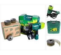 Prebena 8XR-CNW90 Cloueur pneumatique + Coffret + Clou en rouleau Prebena CNW25/65BKRI tige annulaire, 7200 pcs.