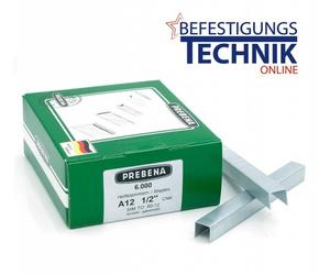 Prebena Agrafes A12CNK A 80/12mm galvanisées pour 1XR-A16 1GP-A16 KL-01 6M
