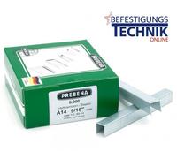 Prebena Agrafes A14CNK A 80/14mm galvanisées pour 1XR-A16 1GP-A16 KL-01 6M