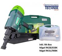 Prebena Cloueur pneumatique en bande 7XR-RK90 50-90mm + RK BOX Clous en bande 20