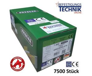 Prebena Q50CSVHA-ETA Agrafes coupe-feu 50mm galvanisées pour Senco Würth Q Haubold HD7900 7,5M KL-39