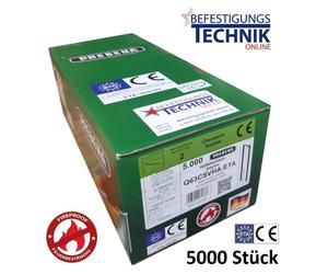Prebena Q63CSVHA-ETA 63mm Agrafes coupe-feu galvanisées pour Senco Würth Q Haubold HD7900 5,0M KL-39