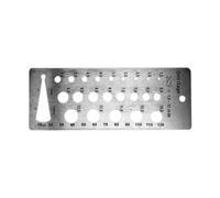 Precision Drill Hole Guide, Metric Size Checker, 1.5 to 12mm Measuring