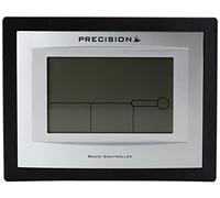 Precision Réveil Radio-piloté avec écran LCD Argenté/Noir