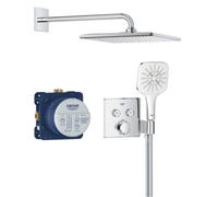 Precision SmartControl Set de douche encastrée façade thermostatique + Douche de tête + Douchette 3 jets, chrome (G34876000)