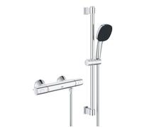 Precision Trend Set de douche avec mitigeur thermostatique 1/2" + Douchette 3 jets + Barre 60 cm, chrome (G34237003)