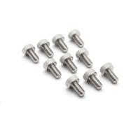 PrecisionGeek Lot de 10 vis moletées M3 × 10 mm, en acier inoxydable AISI 303, à tête plate, pour métal, bois, acrylique, machines et construction de boîtiers