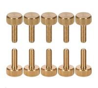 PrecisionGeek Moleté Pouce vis Laiton M5 x 10mm - Lot de 10