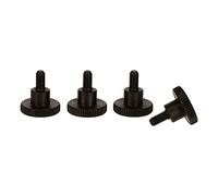 PrecisionGeek Moleté Pouce vis/Vis d'épaule en Acier Noir DIN 464 M4 x 10mm - Lot de 4