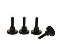 PrecisionGeek Moleté Pouce vis/Vis d'épaule en Acier Noir DIN 464 M4 x 16mm - Lot de 4
