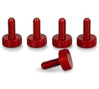PrecisionGeek Vis à oreilles Aluminium M5 x 10mm Anodisé Rouge Lot de 5