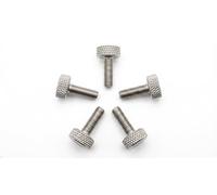 PrecisionGeek Vis moletée M4 en acier inoxydable - Tête plate - 15 mm de longueur - AISI 303 - Lot de 5