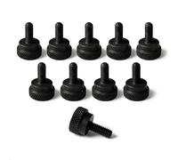 PrecisionGeek Vis moletées M3 avec épaule, vis sans outil pour mécanique, bricolage et électronique (acier noir oxydé noir, lot de 10)