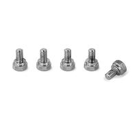 PrecisionGeek Vis moletées M5 × 10 mm, en acier galvanisé avec épaule, filetage M5 × 0,8, lot de 5 pièces - Fixation sans outil pour mécanique, bricolage et électronique