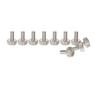PrecisionGeek - Vis Moletées Plates M5 x 10 mm en Aluminium Anodisé - Vis de Serrage Manuel - Lot de 10