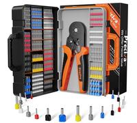 Preciva Lot de perceuses, [0,25-6mm²] Cosses électriques à sertir, pince à sertir, pince à sertir, pince à sertir, pince à sertir, outils électriciens, kit électricien
