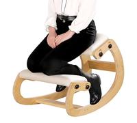 Predawn Siège Assis à Genoux, Siege Ergonomique, Chaise Ergonomique, Tabouret Ergonomique, Coussin en Bois et en Lin, Soulager Les Douleurs au Dos et au Cou et Améliorer la Posture (Chêne Blanc)