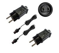 predolo 2 Pièces Transformateur LED 12V Robuste Adaptateur Secteur LED 12 Compacte Adaptateur avec Connecteur à 2 Broches pour Décorations Noël, Jardin