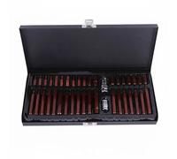predolo 40 Pièces Coffret Embouts Tournevis Acier Trempé Embouts Hexagonaux Traitement Thermique Outillage Manuel pour Mécaniciens, Atelier, Boîte En Fer S2 Étoile 40 Pièces