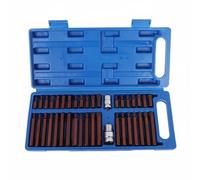 predolo 40 Pièces Coffret Embouts Tournevis Acier Trempé Embouts Hexagonaux Traitement Thermique Outillage Manuel pour Mécaniciens, Atelier, Boîte En Plastique S2 Étoile 40 Pièces