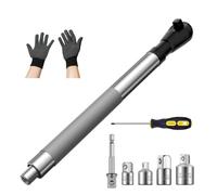 predolo Adaptateur à Douille Déporté avec Douilles Barre D'extension à Cliquet Angle Décal liquet Coudée pour Réparation Auto, Espaces Étroits