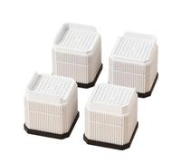 predolo Anti Slip Support Pads Cales Rehausse Meubles Élévateurs Pieds Patins Antidérapants en Élastomère Thermoplastique Empilables pour Hauteur Ajustable et, 2,6CM, 087 Blanc L
