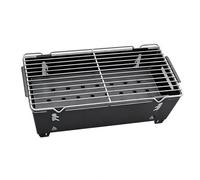 predolo Barbecue portable à charbon bois, pliable et nomade pour 3-5 personnes, idéal randonnée et pique-nique, large (45x17x14 cm)