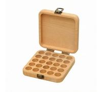 predolo Boîte Huiles Essentielles Coffret Rangement Organisateur Présentoir Coffret Bois de Hêtre à Bords Arrondis Couvercle à Charnières 36 Emplacements
