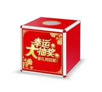 predolo Boîte Loterie avec Ouverture Ron Boîte Tombola Stable Urne Tirage Au Sort pour Entreprises, 30cm, Modèle D Affiche