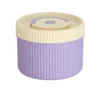 predolo Boîte Repas Isotherme en Acier Inoxydable 316 Conteneur Alimentaire Bento Lunchbox avec Sac Isolant Démontable Étanche Réchauffable au Micro-ondes, Violet, Violet, Grand 600ML