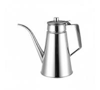 predolo Bouteille Huile Distributeur Huile Cruche Verseur Carafe en Acier Inoxydable 304 Bec Fin Courbé Anti Goutte Couvercle Sécurisé Grande Ouverture pour, 1,2 L