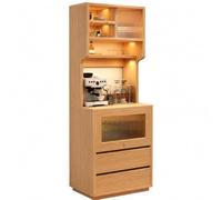predolo Buffet Contemporain pour Salle à Manger, Meuble Rangement 2 et 2 tiroirs, Panneaux Particules 176cm, Salon, Bois Clair